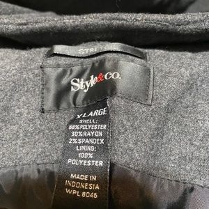 Stile&co coat grey wood